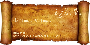 Álmos Vilmos névjegykártya