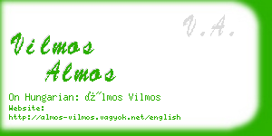 vilmos almos business card
